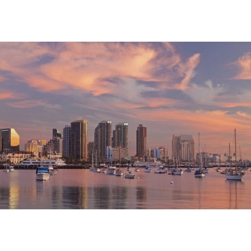 California, San Diego Marina and downtown